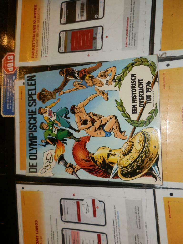 Strip de olympische spelen een historisch overzicht tot 1976, Eén stripboek, Ophalen of Verzenden, Zo goed als nieuw