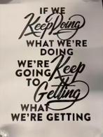 ZGAN! Poster van de vleet zwart wit tekst €5,99, Ophalen of Verzenden, Zo goed als nieuw