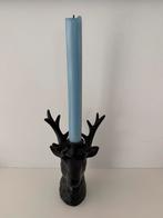 Kaarsenstandaard - hert met gewei - zwart, Overige materialen, Zwart, Ophalen of Verzenden, Zo goed als nieuw