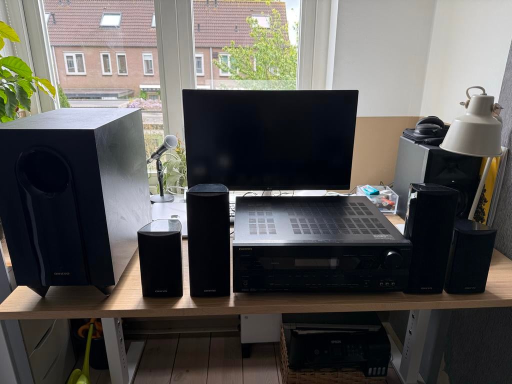 Onkyo AV receiver HT-R518  inclusief 5.1 speakerset, Ophalen, Gebruikt, 60 tot 120 watt, Onkyo