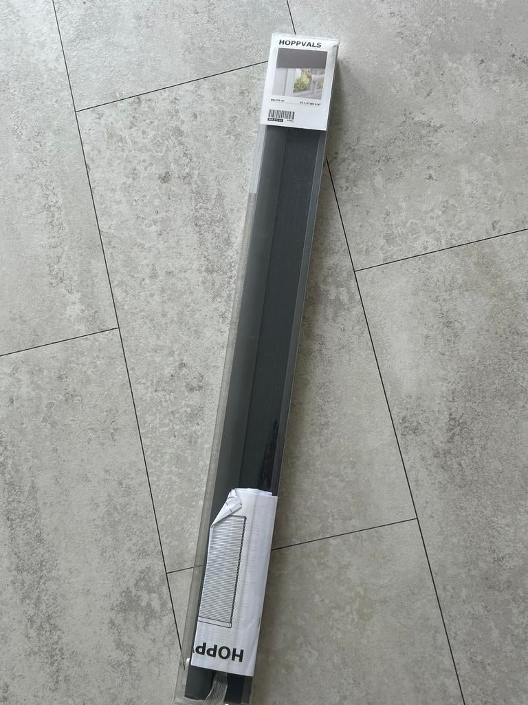 IKEA HOPPVALS Plisségordijn, dubbel, grijs, 80x210 cm, 200 cm of meer, Nieuw, Grijs, 50 tot 100 cm