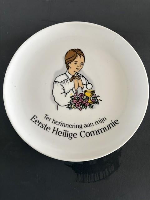 Eerste Heilige Communie bord voor jongen, Verzamelen, Ophalen of Verzenden, Nieuw, Christendom | Katholiek