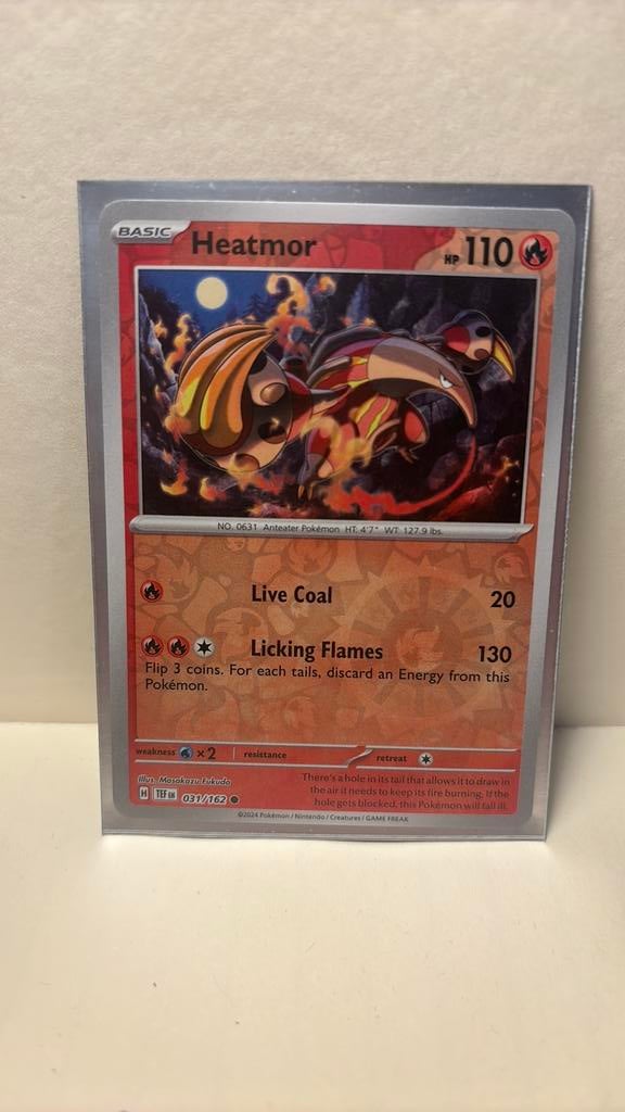 Heatmor 031/162 temporal forces reverse holo pokemon kaart, Ophalen of Verzenden, Nieuw, Boosterbox