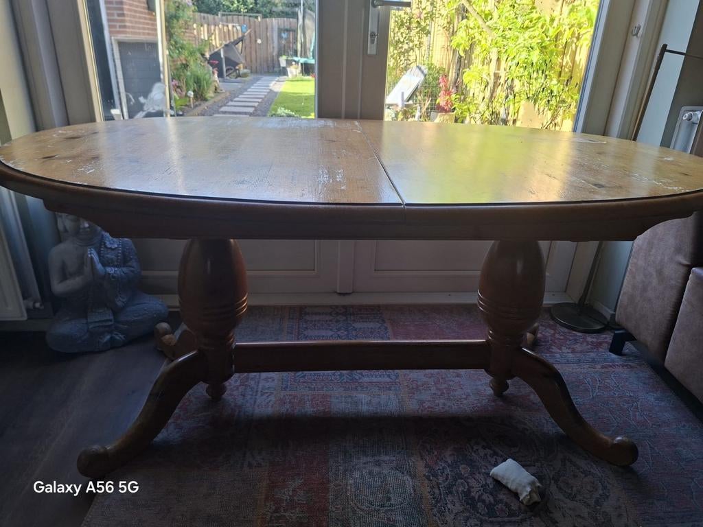 Ovale uitschuifbare eettafel - opknapper (180-210 cm), Huis en Inrichting, Tafels | Eettafels, Gebruikt, 200 cm of meer, Ovaal