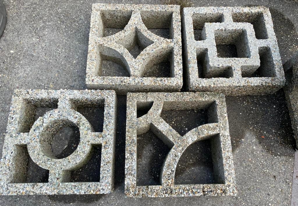 Decoratieve patio blokken - ideaal voor etalage/inrichting, Ophalen, Gebruikt, Beton