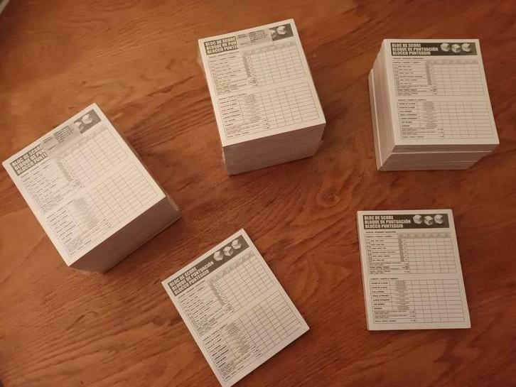 Partij Yatzee scoreblokken - 80 stuks, Diversen, Rommelmarktspullen, Nieuw, Ophalen of Verzenden