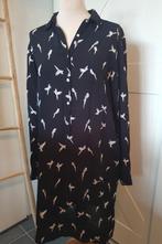 Costes Basic Jurk met Vogelprint - Maat S, Kleding | Dames, Costes Basic, Zwart, Ophalen of Verzenden, Zo goed als nieuw