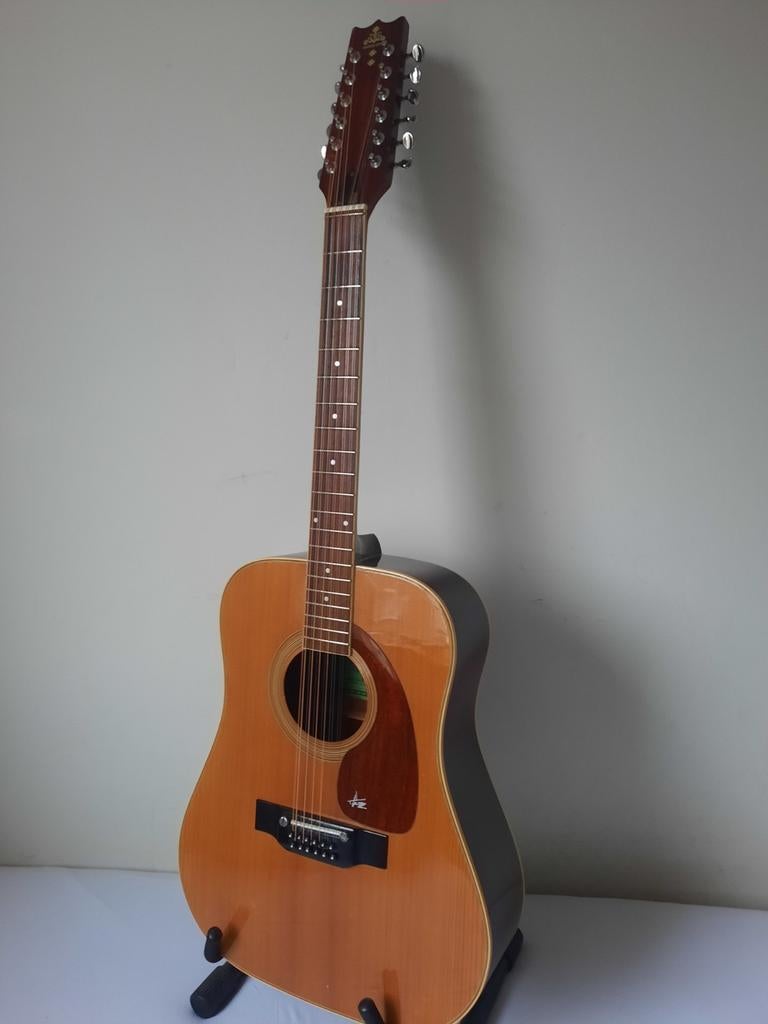 Takeharu 12-snarige western Japan 1976 Nwe snaren en koffer, Muziek en Instrumenten, Snaarinstrumenten | Gitaren | Akoestisch