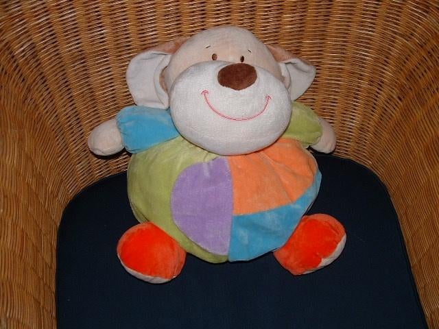 EDDY TOYS HOND BABY FRIENDS VELOURS BEIGE/WIT MET BO, Ophalen of Verzenden, Nieuw, Overige typen