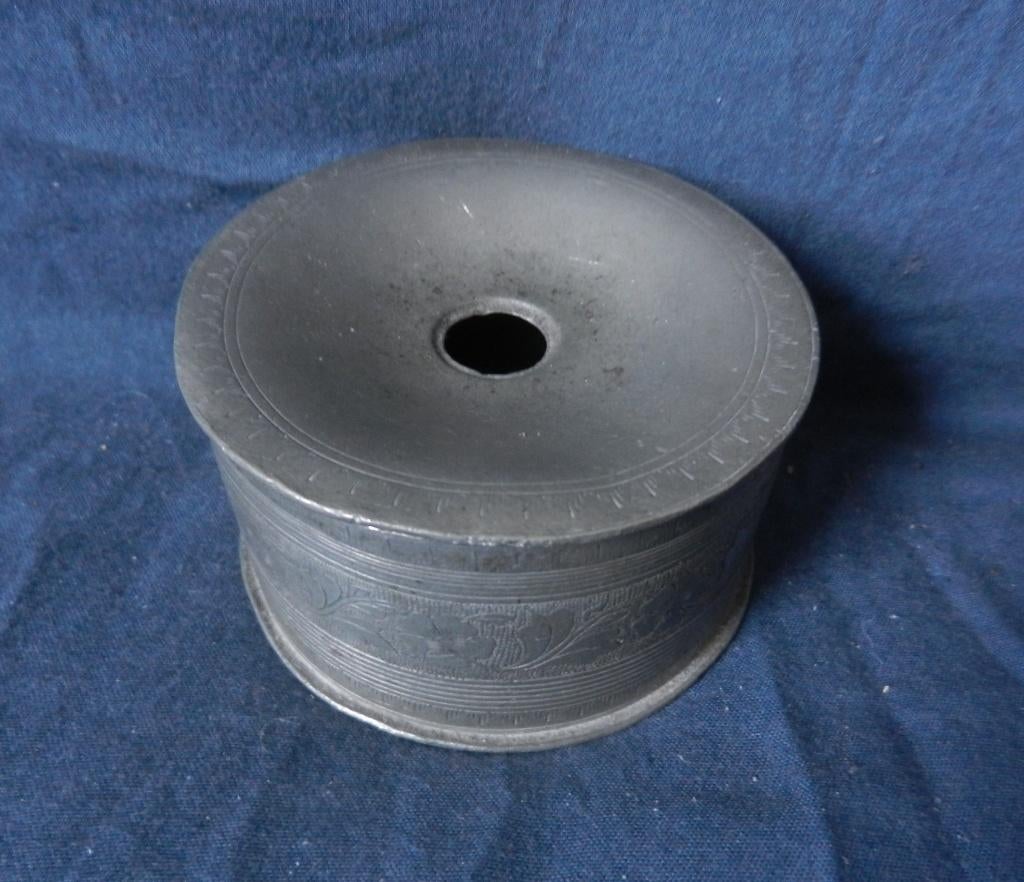 Tinnen dekseldoos met opening Indonesië China ca 1920 d. 8,0, Antiek en Kunst, Antiek | Tin, Ophalen of Verzenden