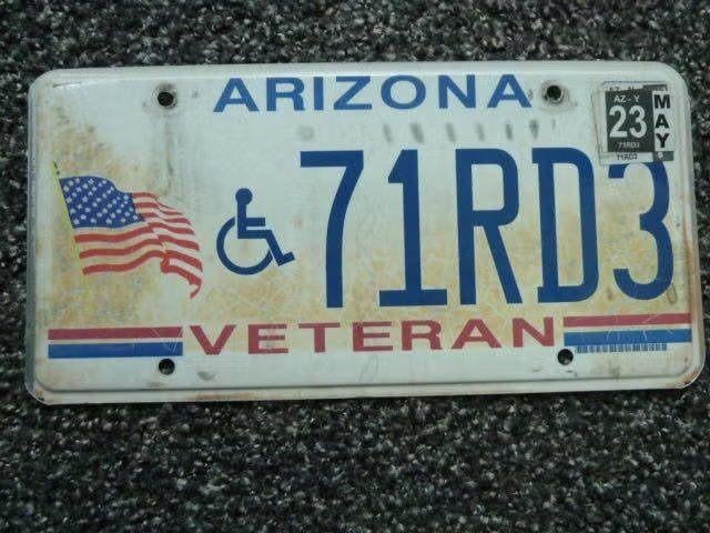 Kentekenplaat licenseplate Arizona Veteran USA, Verzenden, Gebruikt, Auto's