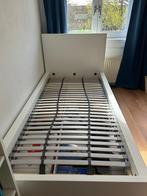 IKEA MALM bed wit 1 pers incl lattenbodem en bedlades izgst, Huis en Inrichting, Slaapkamer | Bedden, Ophalen, 90 cm, Eenpersoons