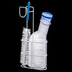 Plasfles man incl. borstel en houder, Ophalen of Verzenden, Nieuw