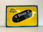 Vintage Emaille Reclamebord "Hier depot Union" - 1938, Ophalen