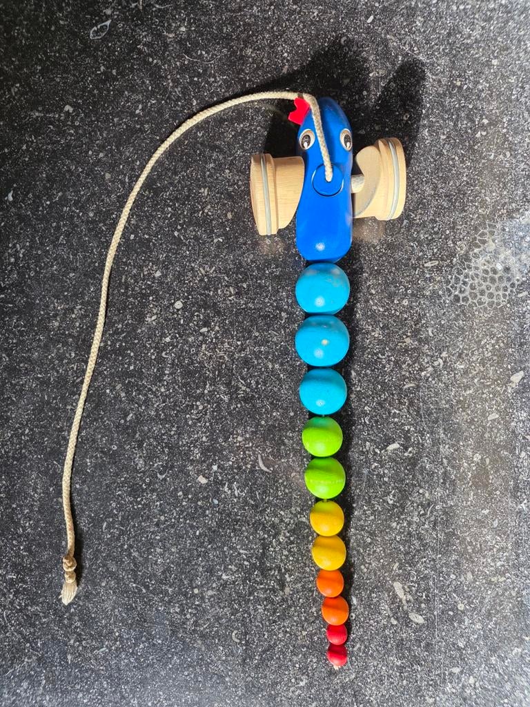 Plantoys trekdier slang 40cm, Kinderen en Baby's, Speelgoed | Houten speelgoed, Ophalen