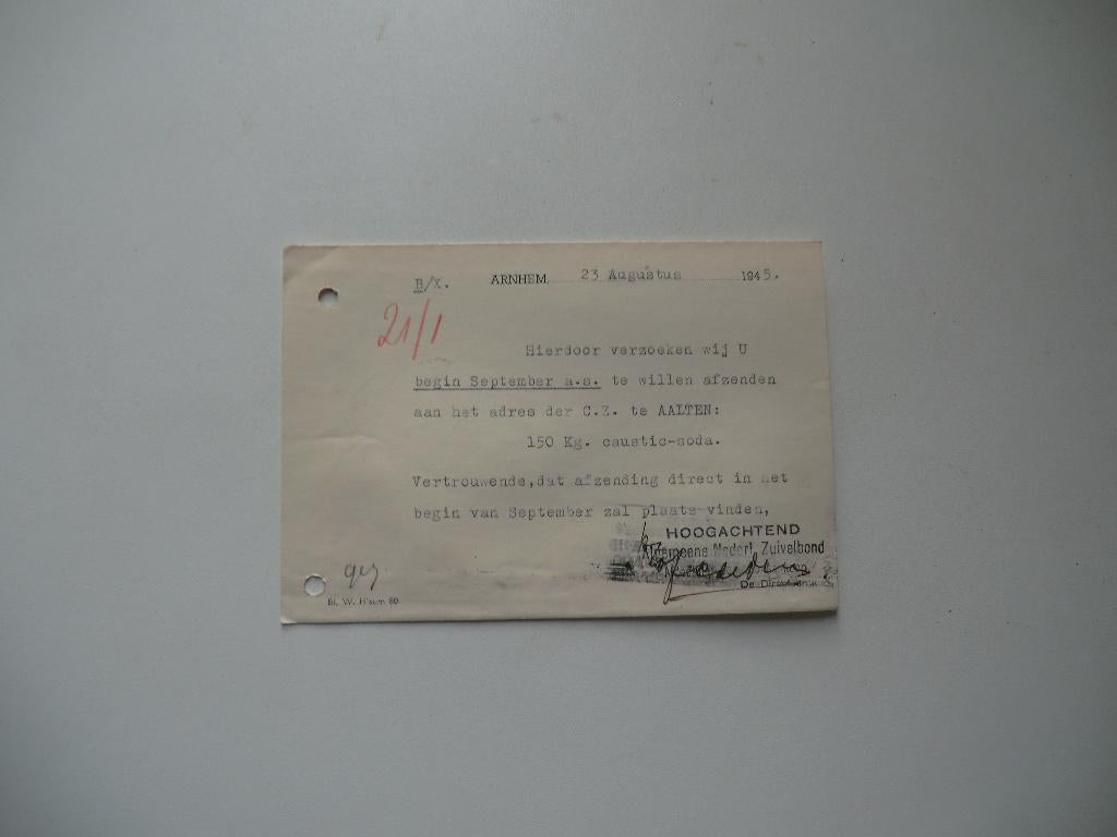 Aalten,Arnhem,Zutphen,Coop Zuivelfabriek,1945, Verzamelen, Ansichtkaarten | Nederland, Verzenden, 1940 tot 1960, Gelopen, Gelderland
