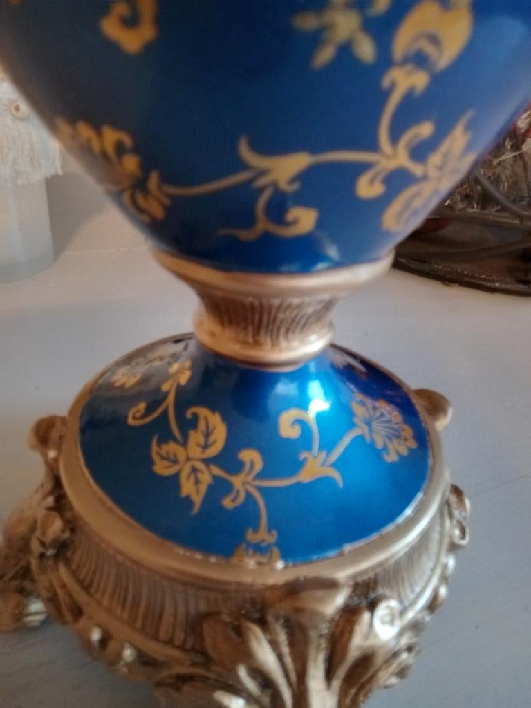 vaas 2x sevré Uniek!, Ophalen, Gebruikt, 50 tot 75 cm, Blauw