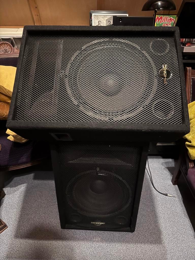 Phonic SEM715 Speakers 200W RMS | Perfect voor Live & Studio, Gebruikt, 120 watt of meer, Front, Rear of Stereo speakers, Ophalen