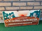 emaille reclamebord van driel & van dorsten, Ophalen of Verzenden, Gebruikt, Reclamebord