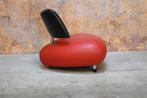IZG staat rood/zwarte leren Leolux Pallone design fauteuil, Huis en Inrichting, Fauteuils, Leolux, 75 tot 100 cm, Ophalen of Verzenden