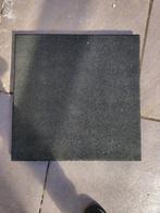8 rubberen tegels 49,5 x 49,5 x 2,5 cm zwart, Tuin en Terras, Tegels en Klinkers, Ophalen
