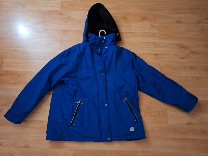 Frandsen jas maat 54, Kleding | Dames, Grote Maten, Zo goed als nieuw, Jas of Mantel, Blauw, Ophalen of Verzenden