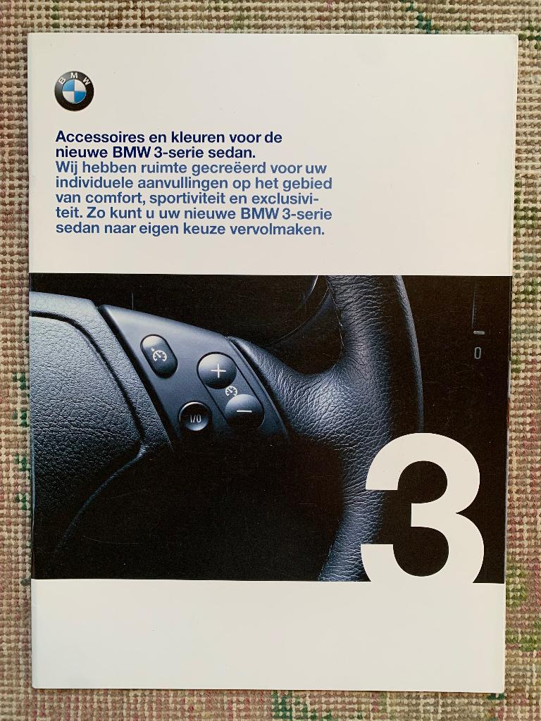 Accessoire brochure folder BMW 3-serie E46 1998 nieuw!, Nieuw, Ophalen of Verzenden, BMW, BMW