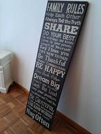 Groot wandbord met teksten.   Hoog 1.50m., Ophalen, Zo goed als nieuw