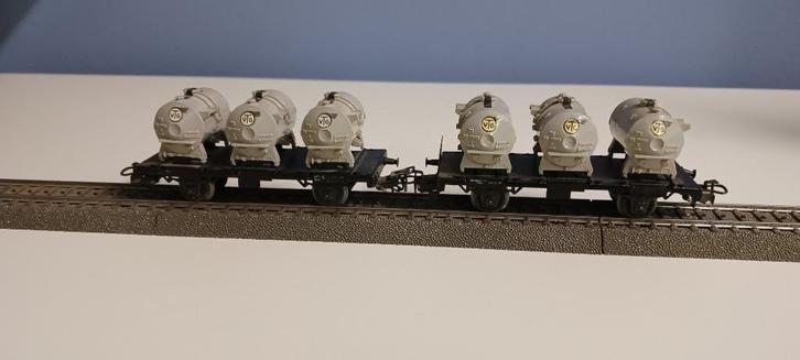 Marklin 4520: 2 Containerwagons DB/VTG, Hobby en Vrije tijd, Modeltreinen | H0, Gebruikt, Wagon, Wisselstroom, Märklin, Ophalen of Verzenden