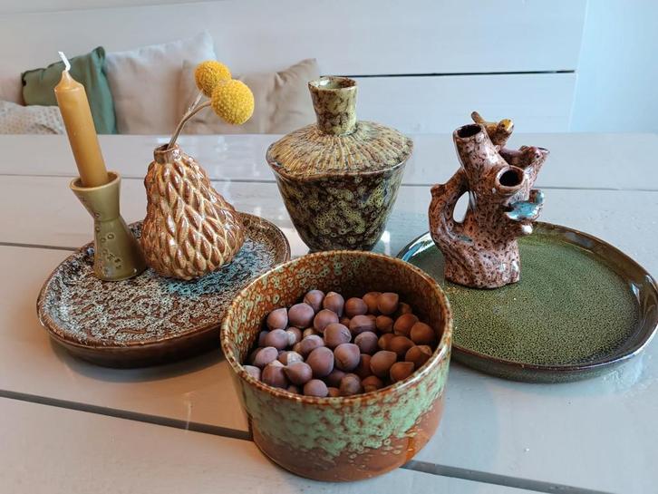 Groen geel decoratie kosia Domingo vaas schaal, Huis en Inrichting, Woonaccessoires | Overige, Zo goed als nieuw, Ophalen of Verzenden