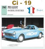 CI19 Autokaart Peugeot 404 Diesel De Records ( 1965), Verzamelen, Automerken, Motoren en Formule 1, Ophalen of Verzenden, Zo goed als nieuw