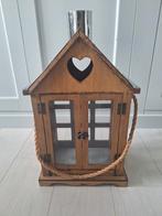 Leuk houten huisje windlicht decoratie, Huis en Inrichting, Ophalen, Gebruikt, Hout