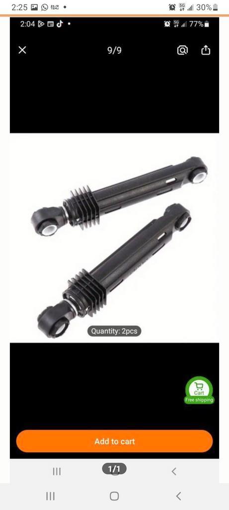 Schokdempers - Set van 2, Witgoed en Apparatuur, Wasmachines, Nieuw, Minder dan 85 cm, Ophalen of Verzenden