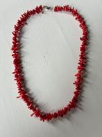 Ketting bloedkoraal takjes koraal donkerrood vintage 47 cm, Sieraden, Tassen en Uiterlijk, Kettingen, Ophalen of Verzenden, Zo goed als nieuw