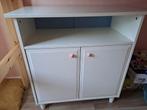 Witte commode met deurtjes, Gebruikt, 75 tot 100 cm, Minder dan 50 cm, Commode