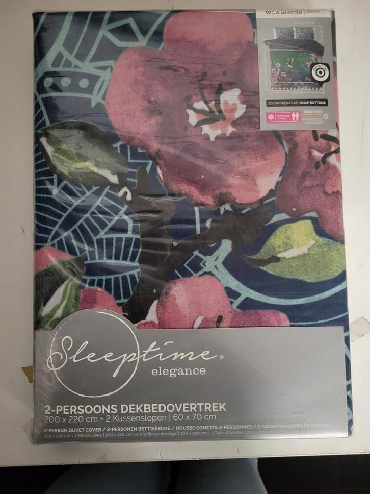 Sleeptime Dekbedovertrek 200x220, Huis en Inrichting, Slaapkamer | Beddengoed, Nieuw, Dekbedovertrek, Tweepersoons, Overige kleuren