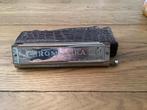 Hohner Mondharmonica G met register, Gebruikt, C-mondharmonica, Ophalen of Verzenden, Met koffer of doosje