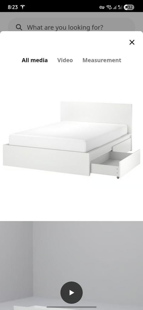Ikea Malm Bedframe met Lattenbodem en Lades, Huis en Inrichting, Slaapkamer | Stapelbedden en Hoogslapers, Zo goed als nieuw, Overige typen