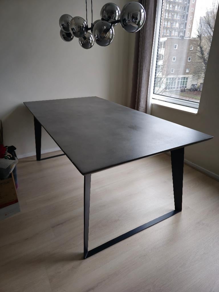 Boone eettafel betongrijs 190x100cm, Ophalen, Gebruikt, 200 cm of meer, 50 tot 100 cm