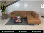 GRATIS LEVERING Hoekbank Cognac 275x205 GEREINIGD, Huis en Inrichting, Banken | Bankstellen, 250 tot 300 cm, Stof, Hoekbank, Ophalen of Verzenden
