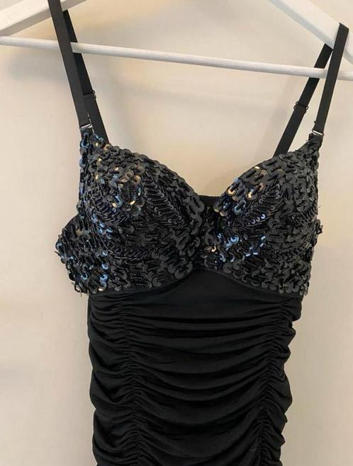 Gelegenheidsjurk S/M, Kleding | Dames, Gelegenheidskleding, Zo goed als nieuw, Galajurk, Zwart, Ophalen of Verzenden