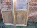 273,5hx127br Dubbele hoge smalle paneeldeuren, geloogd, Ophalen