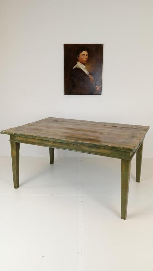 Antieke Zweedse beschilderde eettafel, Antiek en Kunst, Antiek | Meubels | Tafels, Ophalen