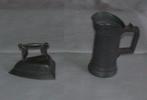2 tinnen miniaturen voor letterbak of poppenhuis, Ophalen of Verzenden, Gebruikt