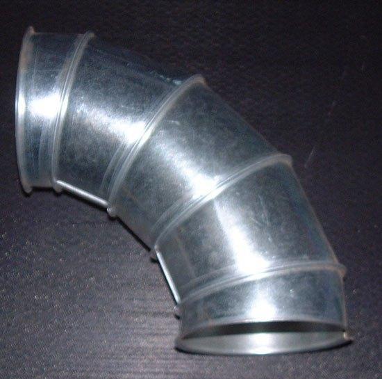 Bocht 90 Graden Met flens Metaal Gegalvaniseerd Nieuw, Doe-het-zelf en Verbouw, Ventilatie en Afzuiging, Nieuw, Ventilator en Afzuiger