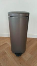Brabantia Prullenbak (NewIcon Pedal Bin Platinum 30L), Ophalen, Gebruikt, Met pedaal, 50 tot 75 cm