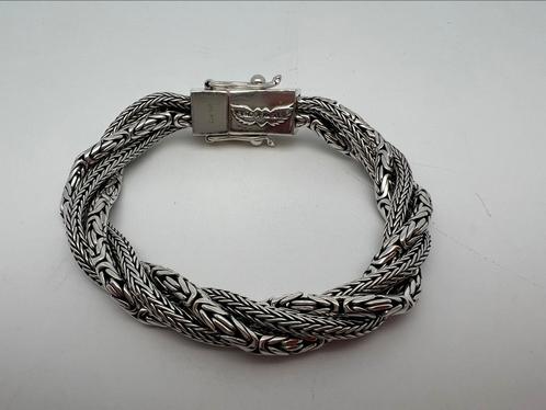 Massief zilveren armband: Band of Angels. Lengte: 20 cm., Sieraden, Tassen en Uiterlijk, Armbanden, Zo goed als nieuw, Zilver