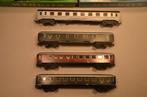 Marklin 3x personenrijtuig 4022 - 4024 - 4047 (en 1 Jouef), Hobby en Vrije tijd, Wisselstroom, Gebruikt, Wagon, Ophalen of Verzenden