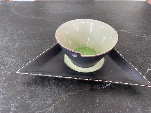 Serveerset, ‘Japans’, tweedelig, Huis en Inrichting, Keuken | Servies, Zo goed als nieuw, Schaal of Schalen, Keramiek, Ophalen of Verzenden