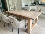 Robuuste houten eettafel 200x100, Huis en Inrichting, Tafels | Eettafels, Ophalen, Gebruikt, 100 tot 150 cm, Teakhout